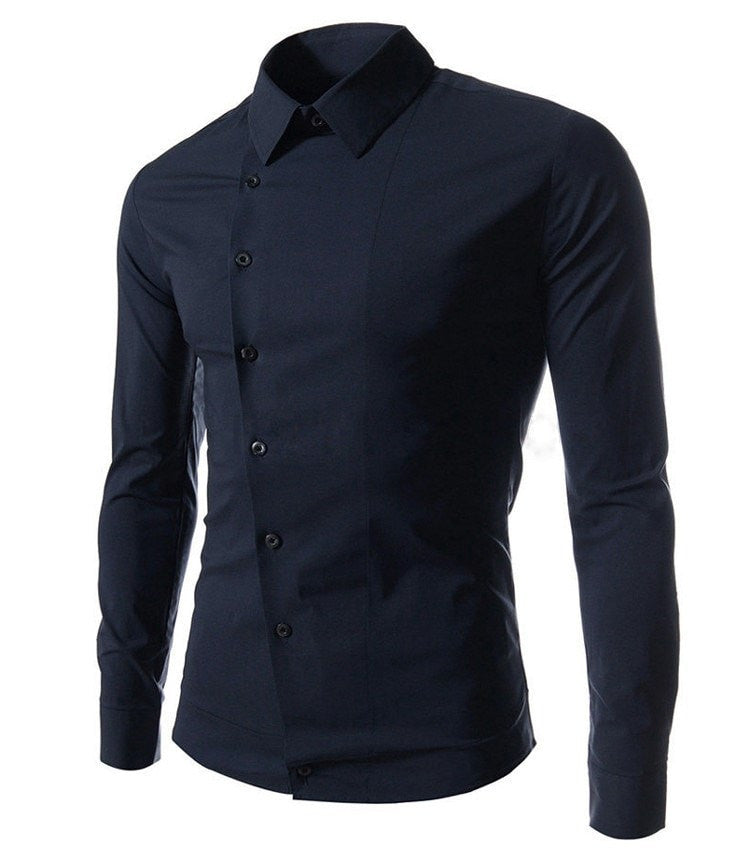 side button dress shirt Chinese style side button shirt